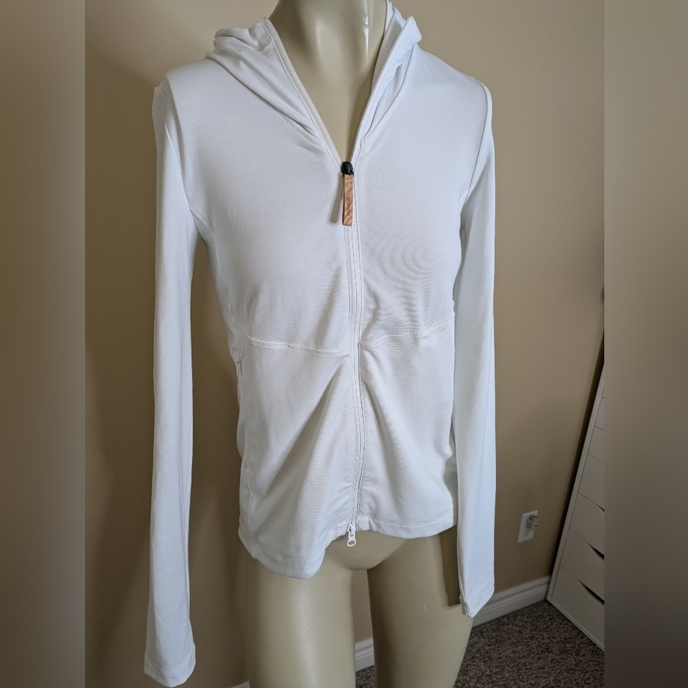 Indyeva NWT Secco White Long Sleeve Hooded Casual Jacket Long Sleeve Women's XS